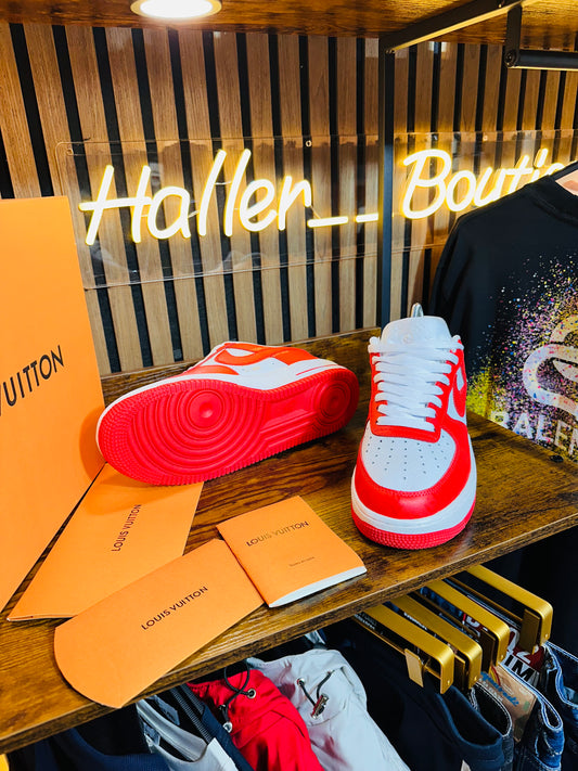 NIKE AIR FORCE LOUIS VUITTON red