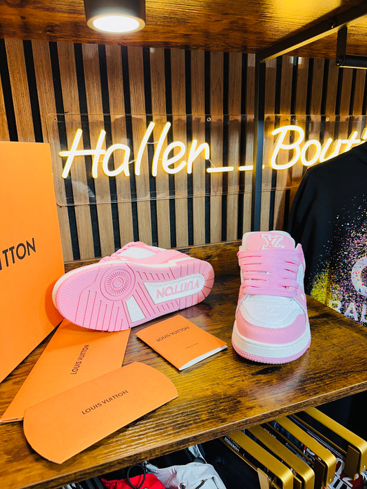 ￼ LOUIS VUITTON TRAINER white/pink