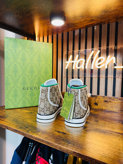 GUCCI HIGH TOP GG SUPREME Beige/Green Red