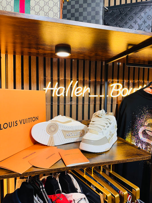 LOUIS VUITTON SKATE beige/white
