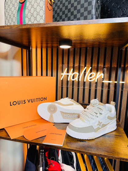 LOUIS VUITTON SKATE beige/white