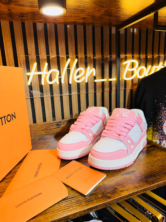 ￼ LOUIS VUITTON TRAINER white/pink