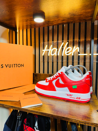 NIKE AIR FORCE LOUIS VUITTON red