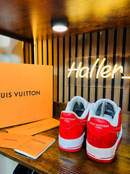NIKE AIR FORCE LOUIS VUITTON red