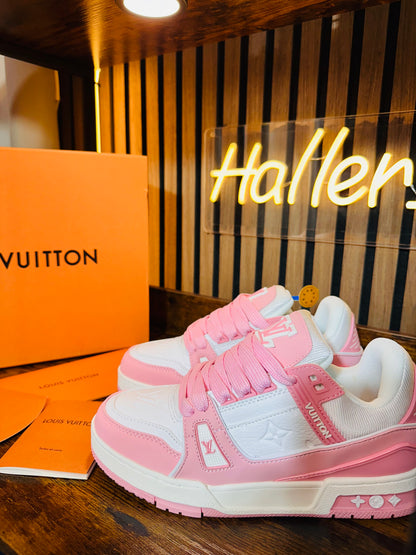 ￼ LOUIS VUITTON TRAINER white/pink
